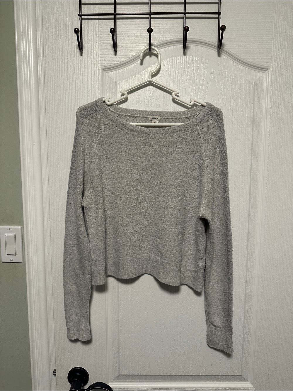 Garage Light Gray Crewneck Sweater